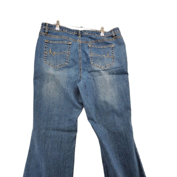 ST. JOHN'S BAY Jeans Women's Denim 5-Pocket Flared Leg Blue 14 - Picture 5 of 8